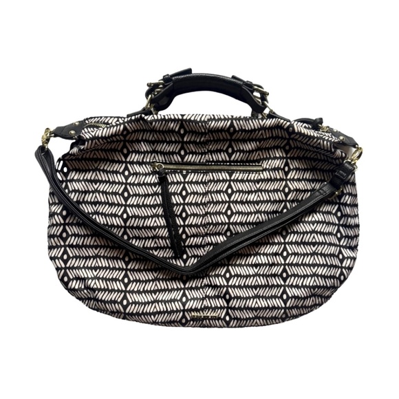 Steven By Steve Madden Handbags - Steven Brand Black & White Herringbone Boho Tote Bag